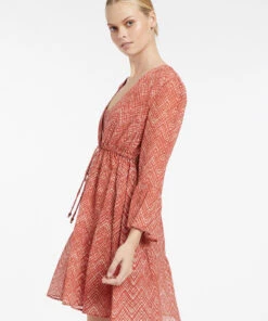 Jets Bonita Tiered Cover Up Kaftan Maple 7 Jets Bonita Tiered Cover Up Kaftan Maple -Seafolly Fashion Store J60910 Maple 3