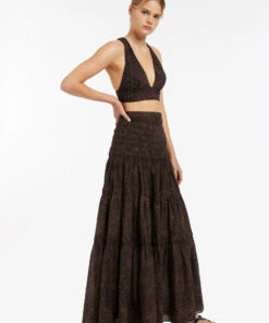 Jets Pantera Shirred Skirt/Dress Chocolate 10 Jets Pantera Shirred Skirt/Dress Chocolate -Seafolly Fashion Store J60913 Chocolate 3