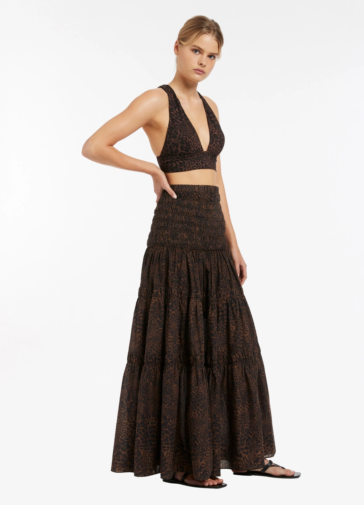 Jets Pantera Shirred Skirt/Dress Chocolate 3 Jets Pantera Shirred Skirt/Dress Chocolate - Image 3