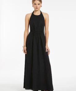 Jetset Halter Dress Black