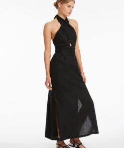 Jetset Wrap Front Dress Black 7 Jetset Wrap Front Dress Black -Seafolly Fashion Store J60955 BLK 4