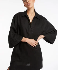 Jetset Pullover Kaftan Black