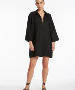 Jetset Pullover Kaftan Black -Seafolly Fashion Store J60959 BLK 4