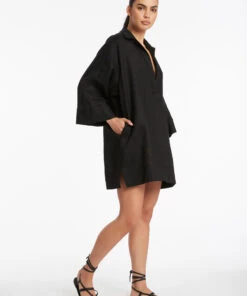 Jetset Pullover Kaftan Black -Seafolly Fashion Store J60959 BLK 7