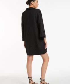 Jetset Pullover Kaftan Black -Seafolly Fashion Store J60959 BLK 9