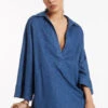 Jetset Pullover Kaftan Pacific blue