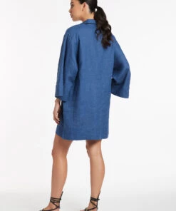 Jetset Pullover Kaftan Pacific blue -Seafolly Fashion Store J60959 PacificBlu 4